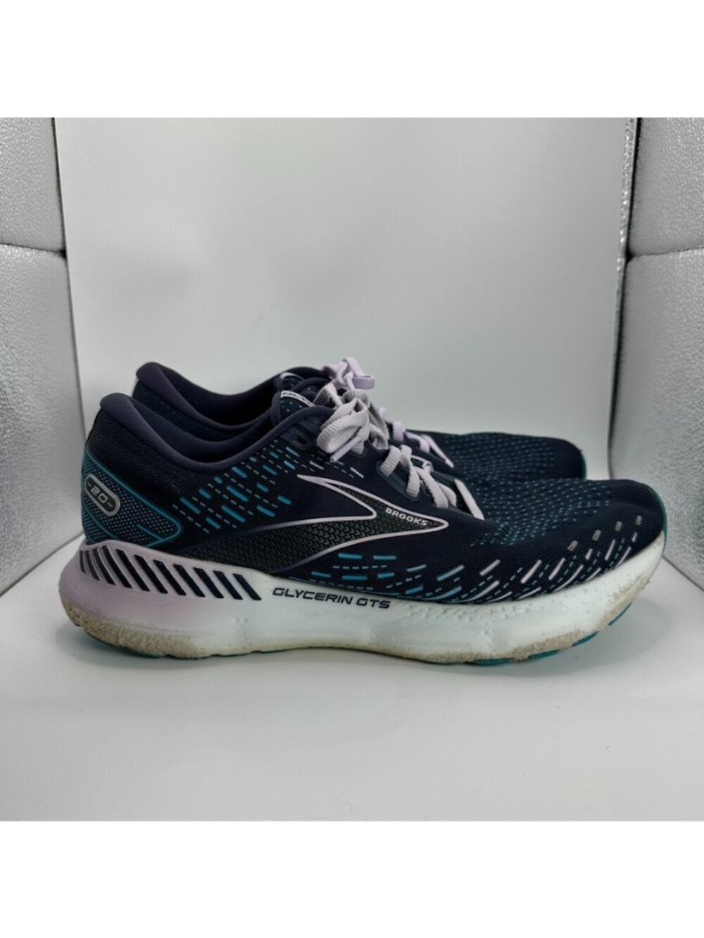 Brooks Glycerin GTS 20 Shoes Womens Size 11.5 D Blue Running Cushioned Trainer